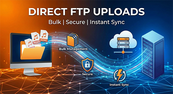 Move larger libraries quickly and securely.