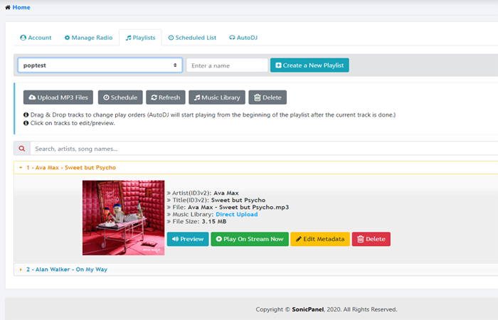 Manage playlists and tracks without confusion.