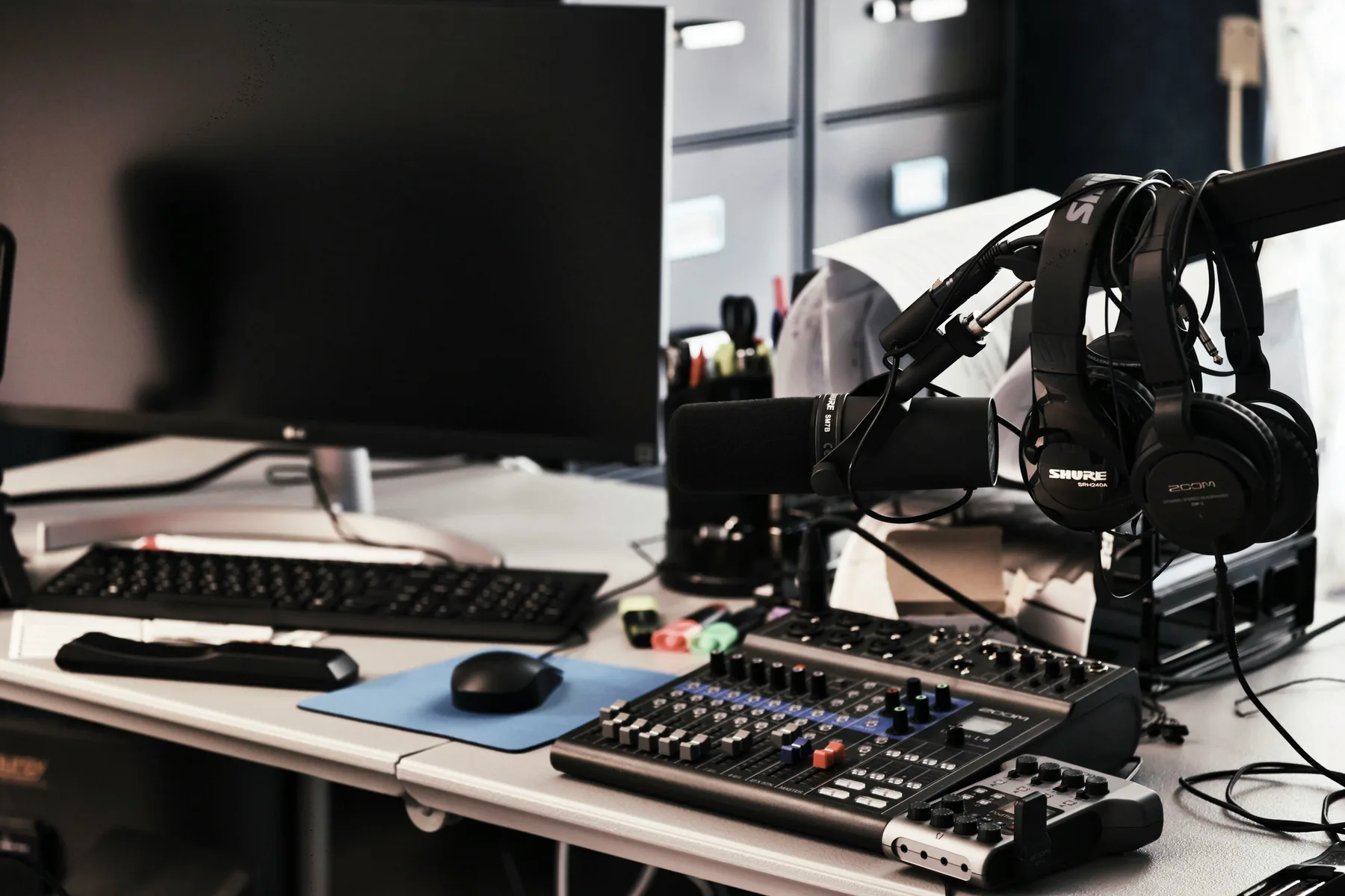 Professional radio studio