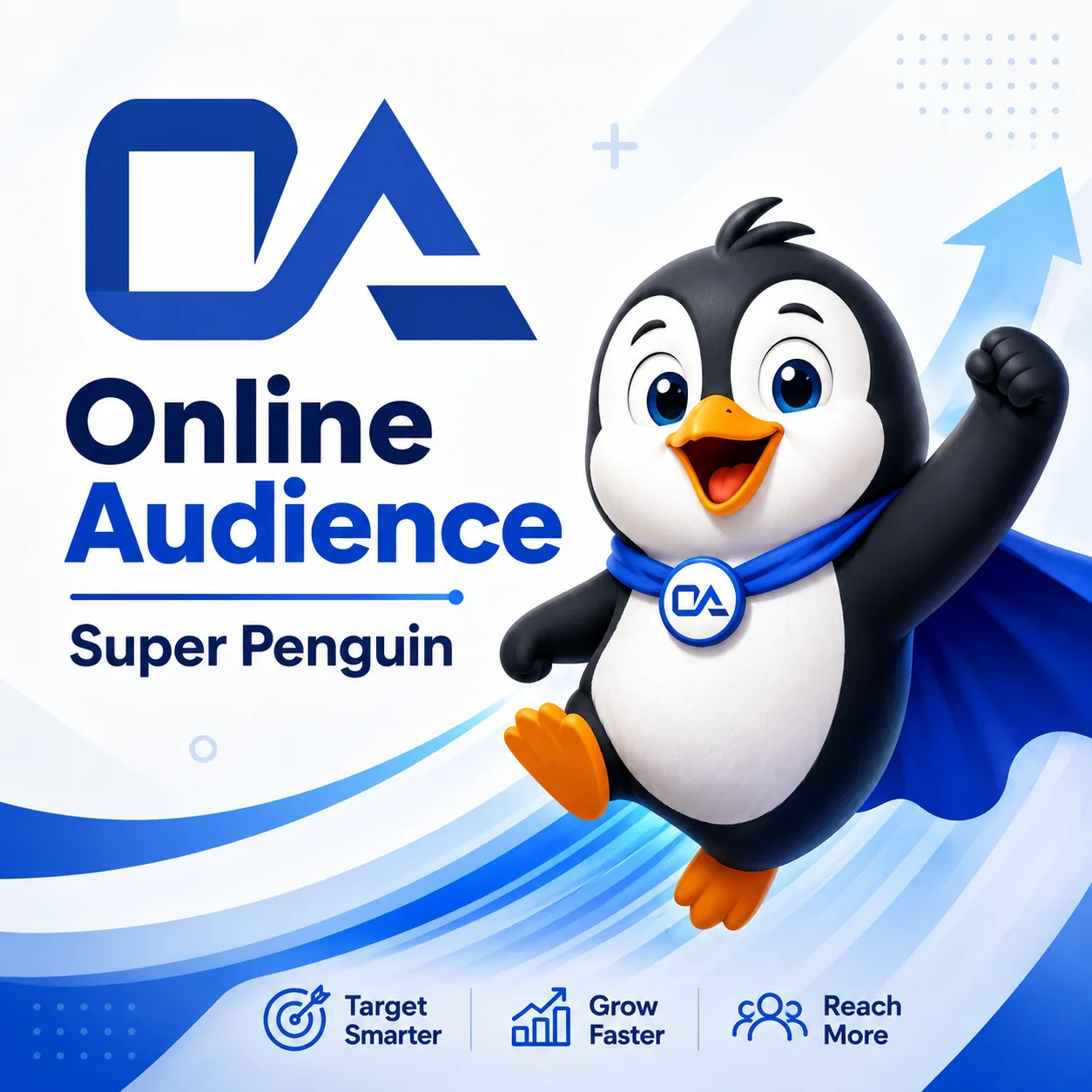 Super Penguin gives Online Audience a warmer, easier-to-follow feel.