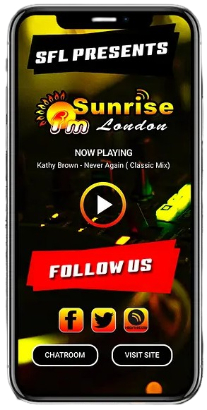 Sunrise FM London app preview